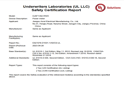 Contatore di energia CC certificato UL, DJSF1352-RN